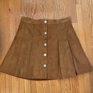 Faux suede skirt